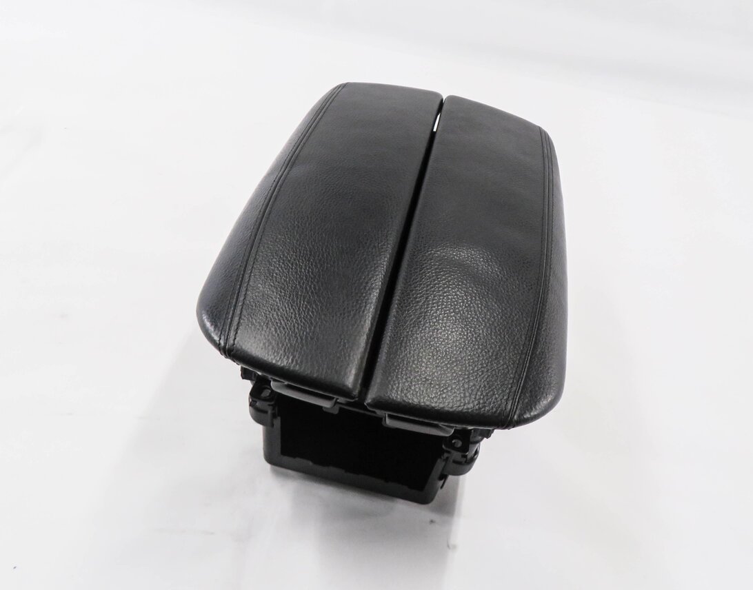 14-19 BMW X5 X6 (F15 F16) FRONT CENTER CONSOLE ARM REST w/ CELL CRADLE (BLACK)