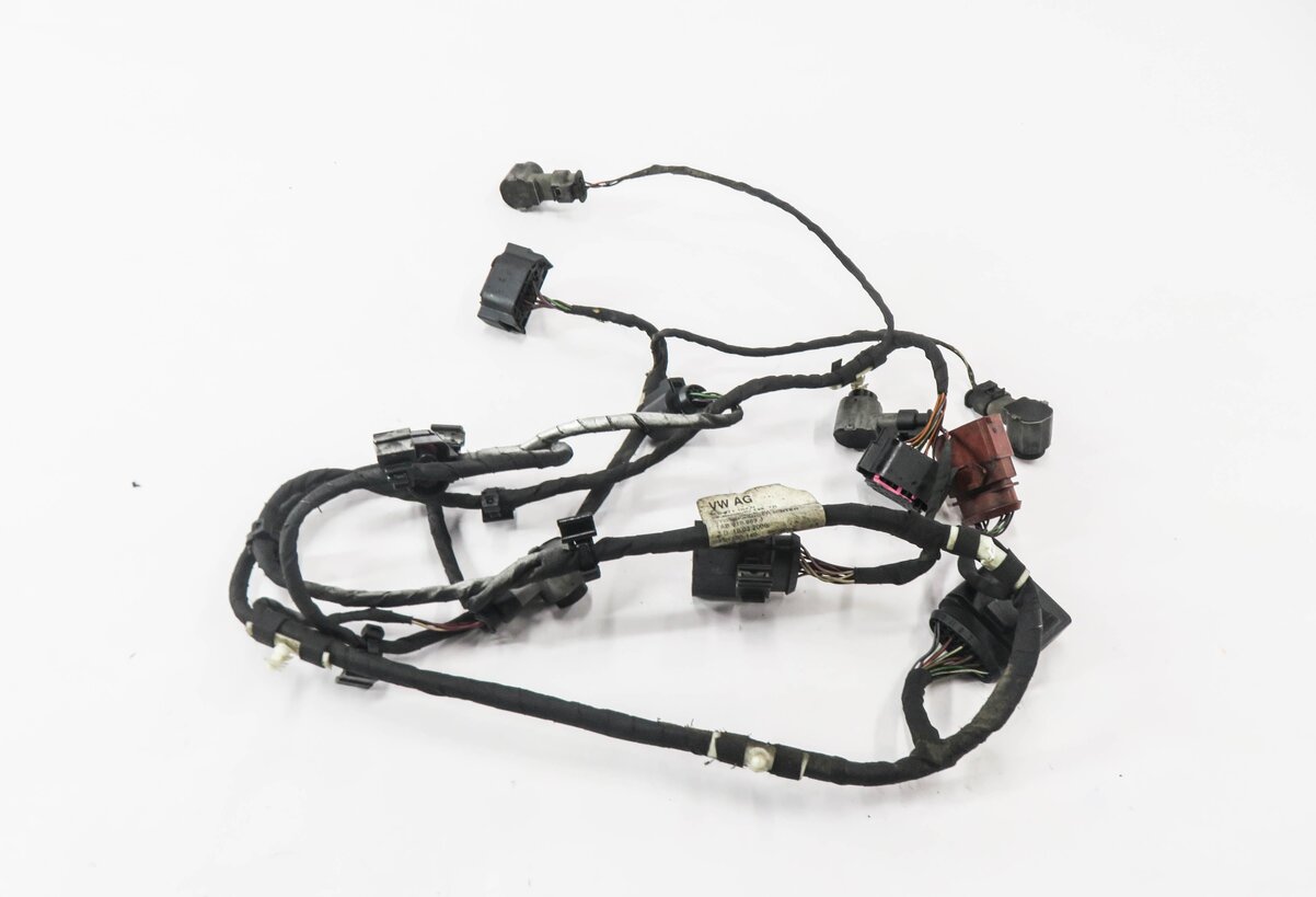 2007 AUDI Q7 (4L) REAR PDC PARK DISTANCE SENSOR SET-3 w/ HARNESS (BLACK)