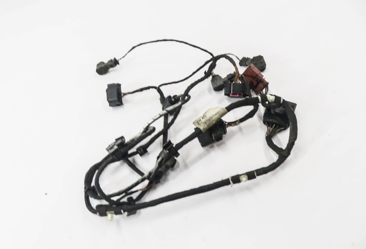 Thumbnail 2: 2007 AUDI Q7 (4L) REAR PDC PARK DISTANCE SENSOR SET-3 w/ HARNESS (BLACK)