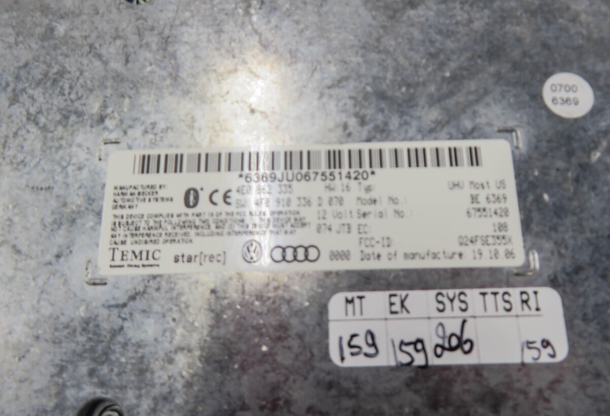 Thumbnail 5: 2007 AUDI Q7 (4L) BLUETOOTH TELEMATICS COMMUNICATION CONTROL MODULE