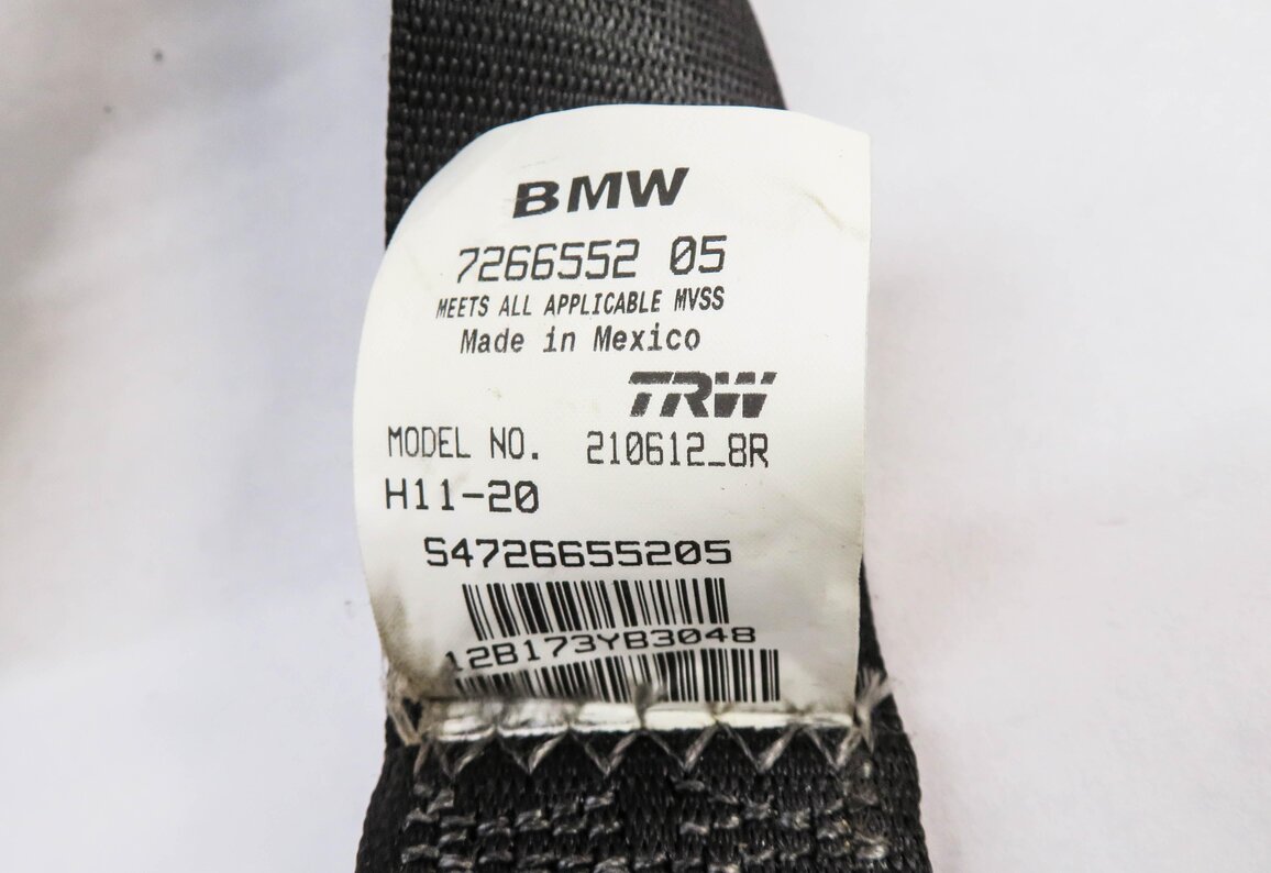 Thumbnail 5: 2013 BMW X3 (F25) LEFT & RIGHT REAR SEAT SEATBELT RETRACTOR SET-2 (BLACK)