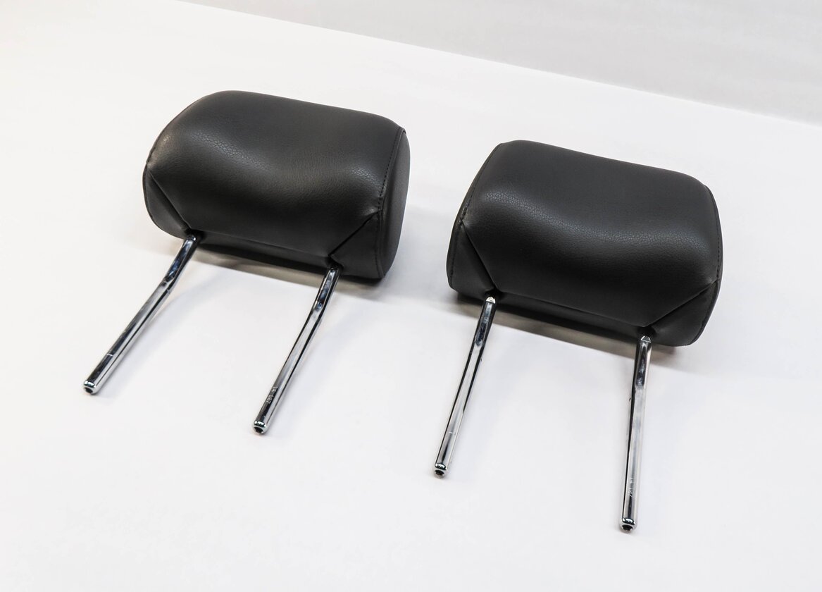 2015 AUDI Q7 (4L) FRONT LEFT & RIGHT SEAT HEADREST SET-2 (BLACK LEATHER)