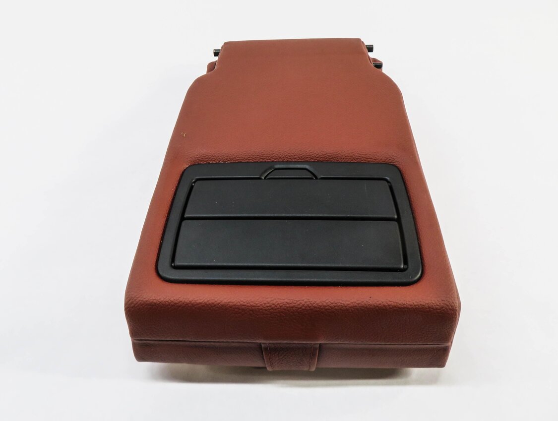 Thumbnail 4: 2013 BMW X3 (F25) REAR CENTER CONSOLE ARMREST CUP HOLDER (NEVADA RED LEATHER)