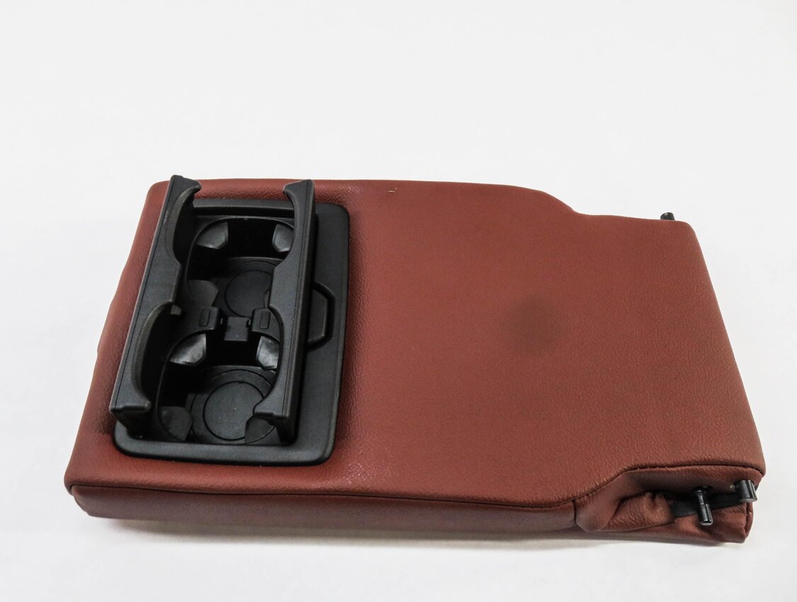 Thumbnail 5: 2013 BMW X3 (F25) REAR CENTER CONSOLE ARMREST CUP HOLDER (NEVADA RED LEATHER)