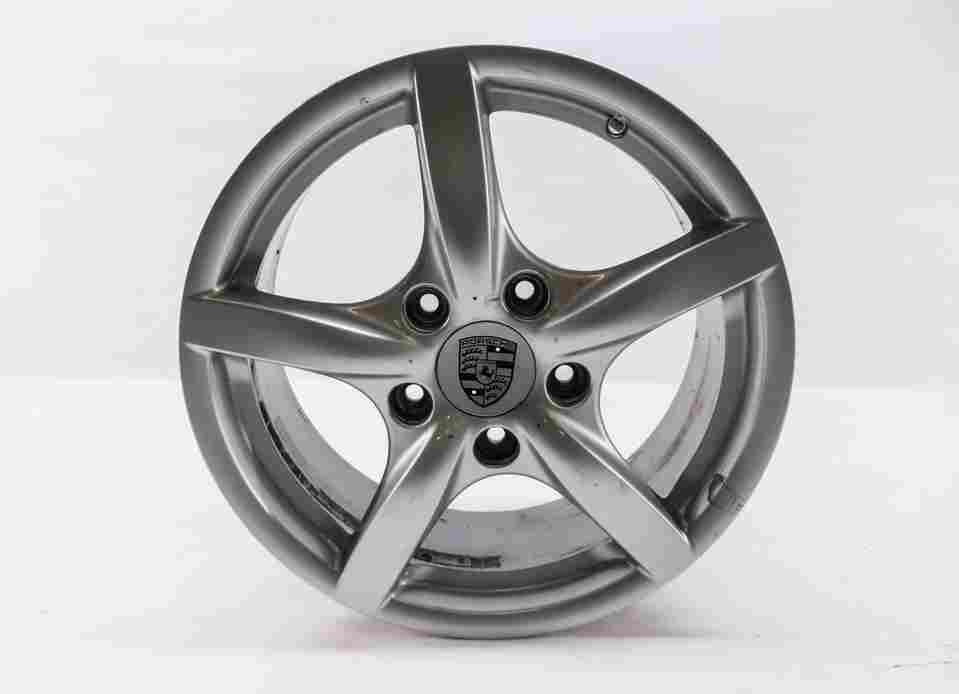 Thumbnail 2: 2009-2012 PORSCHE CAYMAN (987) 17x7 ALUMINUM ALLOY 5-SPOKE WHEEL RIM