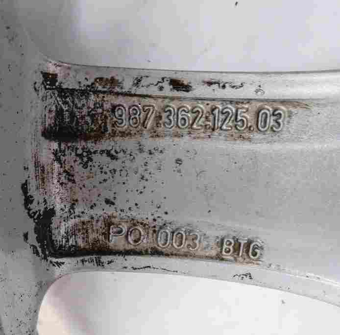 Thumbnail 4: 2009-2012 PORSCHE CAYMAN (987) 17x7 ALUMINUM ALLOY 5-SPOKE WHEEL RIM