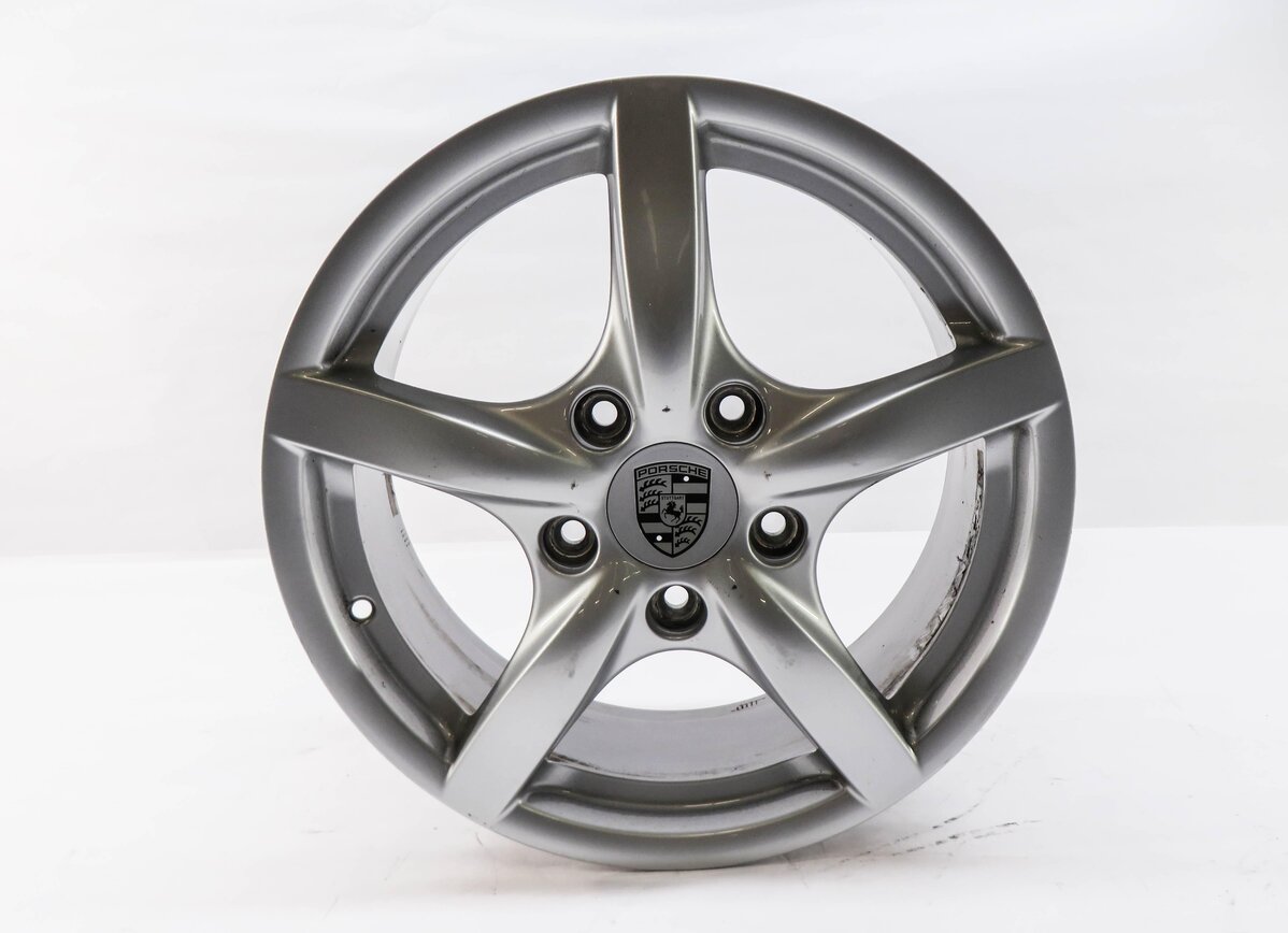 Thumbnail 2: 2009-2012 PORSCHE CAYMAN (987) 17x7 ALUMINUM ALLOY 5-SPOKE WHEEL RIM