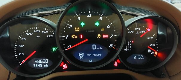 Thumbnail 2: 10-12 PORSCHE BOXSTER CAYMAN (987) A/T SPEEDOMETER INSTRUMENT GAUGE CLUSTER 98k