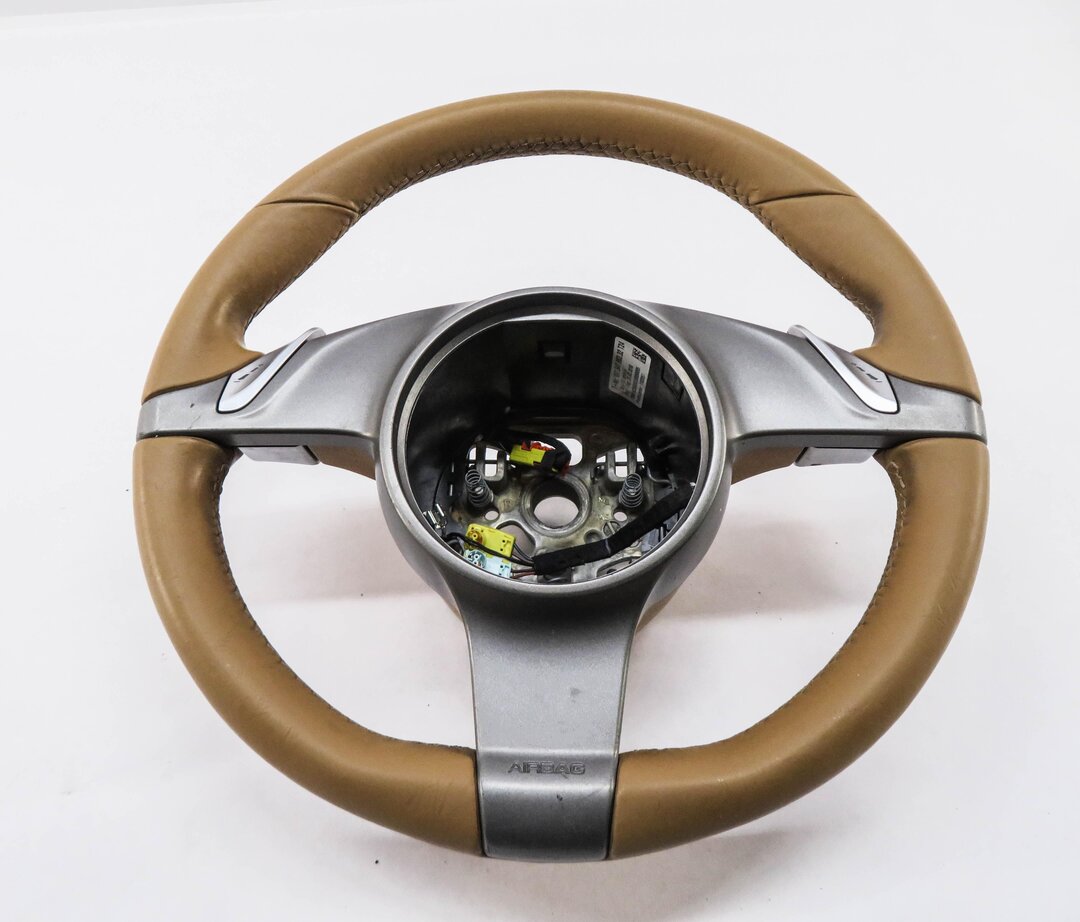Thumbnail 2: 2010 PORSCHE CAYMAN (987) LEFT DRIVER STEERING WHEEL (BEIGE LEATHER)
