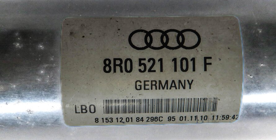 Thumbnail 5: 2011-2012 AUDI Q5 (B8 8R) 8spd - REAR DRIVESHAFT DRIVELINE DRIVE LINE SHAFT