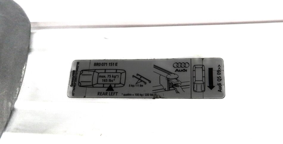Thumbnail 6: 2011 AUDI Q5 (B8 8R) ROOF RACK LUGGAGE CARGO RACK SET