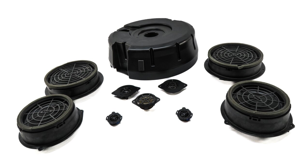 Thumbnail 2: 2011 AUDI Q5 (B8 8R) RADIO STEREO AUDIO SUB SUBWOOFER TWEETER SPEAKER SET-10