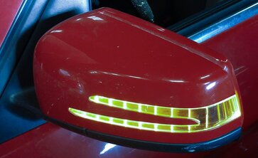 Thumbnail 2: 10-12 MERCEDES GLK350 (X204) LEFT - MANUAL MEMORY AUTODIM DOOR MIRROR (OPAL RED)