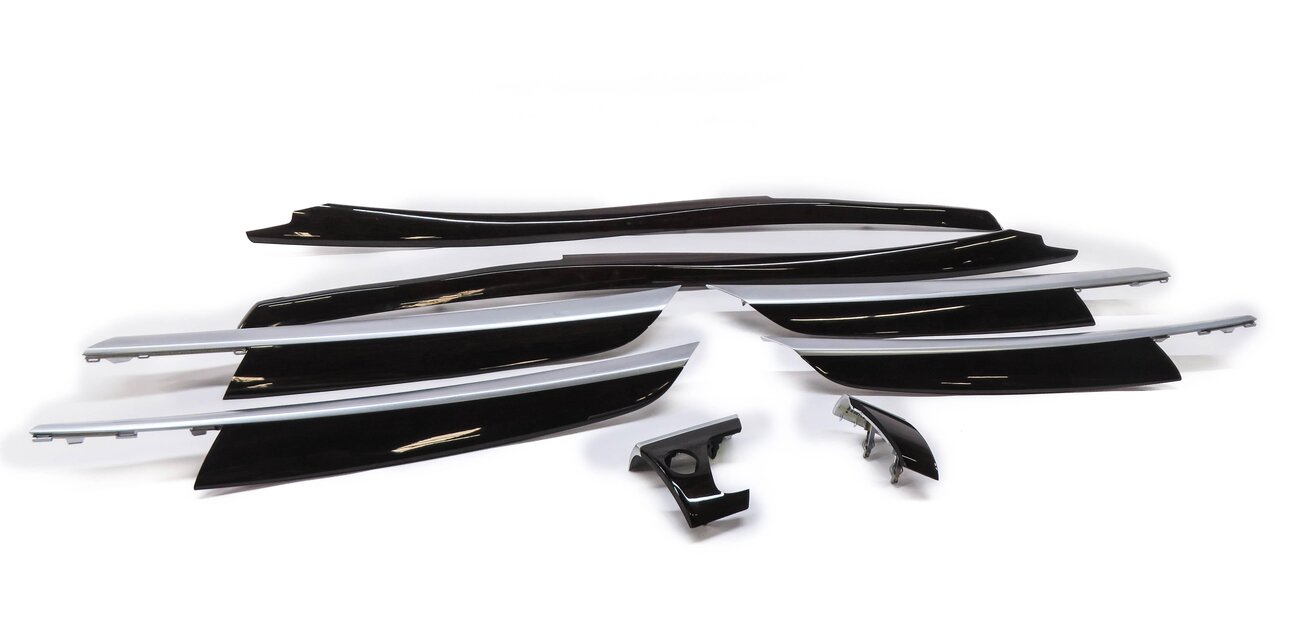 Thumbnail 3: 2013 BMW X6 (E71) DASH DOOR CONSOLE WOOD GRAIN TRIM SET (DARK GRAIN BAMBOO)