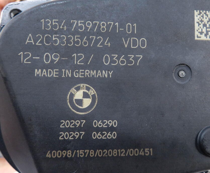 Thumbnail 5: 11-18 BMW 335i 535i 740i X1 X3 X4 X5 X6 - 3.0L N55 TURBO ENGINE THROTTLE BODY