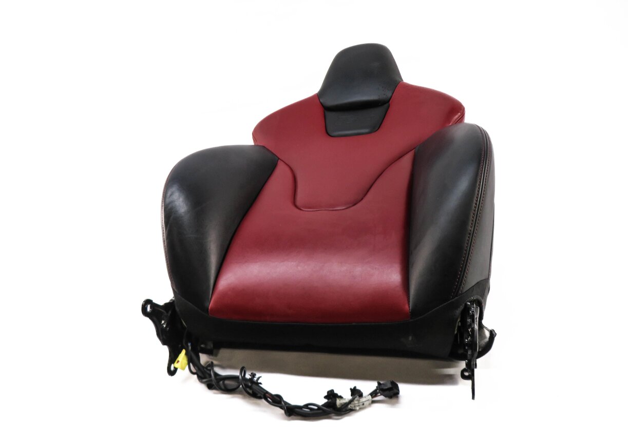 2014 AUDI S4 (B8 8K) PASSENGER - UPPER TOP HEATED SEAT CUSHION (BLACK / RED)
