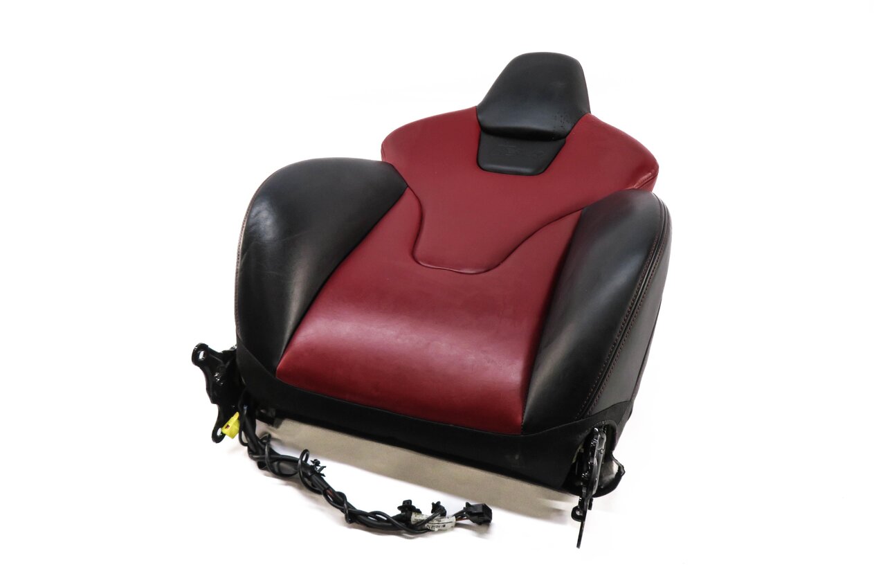 Thumbnail 2: 2014 AUDI S4 (B8 8K) PASSENGER - UPPER TOP HEATED SEAT CUSHION (BLACK / RED)