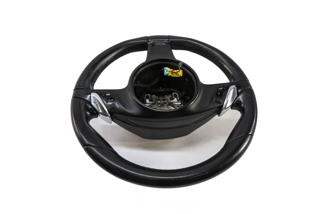 Thumbnail 5: 2010-2016 PORSCHE CAYENNE (958) 3-SPOKE STEERING WHEEL w/ SWITCHES (BLACK)
