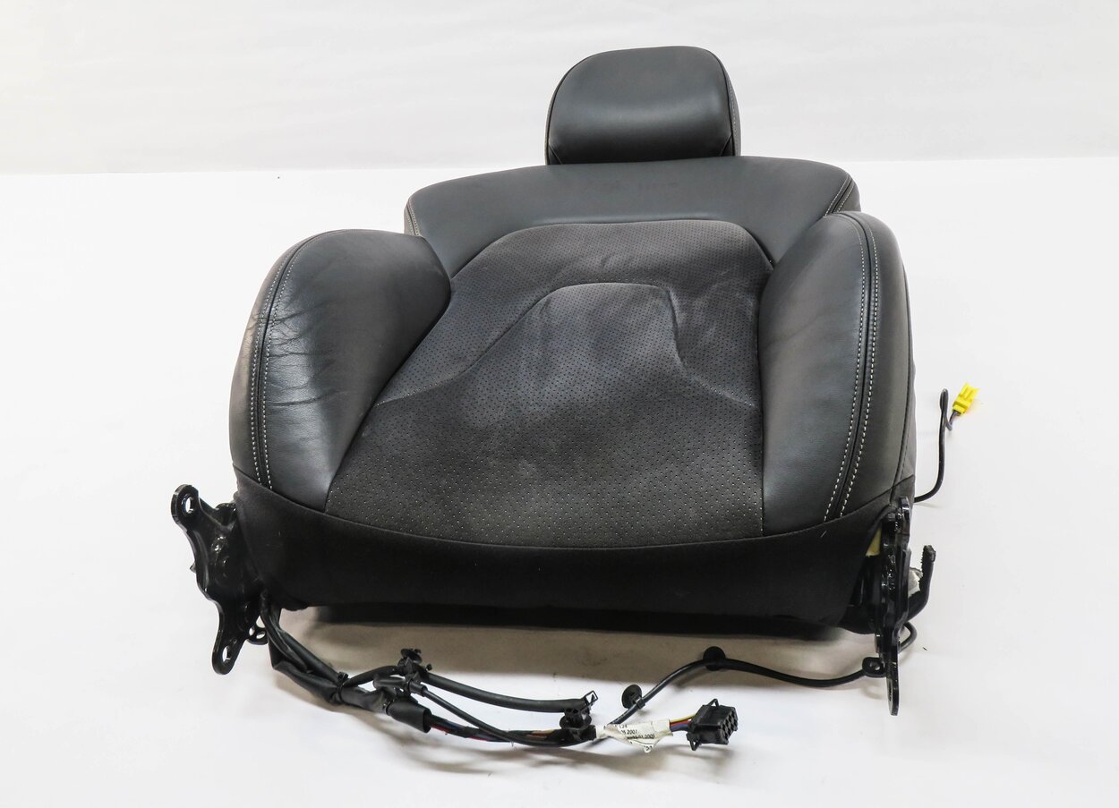 Thumbnail 2: 2009 AUDI A4 (B8 8K) PASSENGER UPPER TOP HEATED SPORT SEAT CUSHION BLACK SILVER