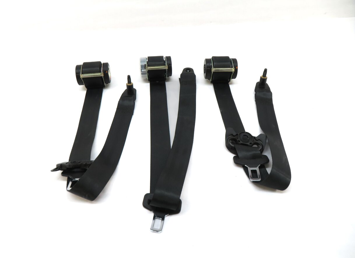 Thumbnail 2: 12 LAND ROVER LR4 REAR SECOND ROW LEFT RIHT CENTER SEATBELT RETRACTOR SET BLACK