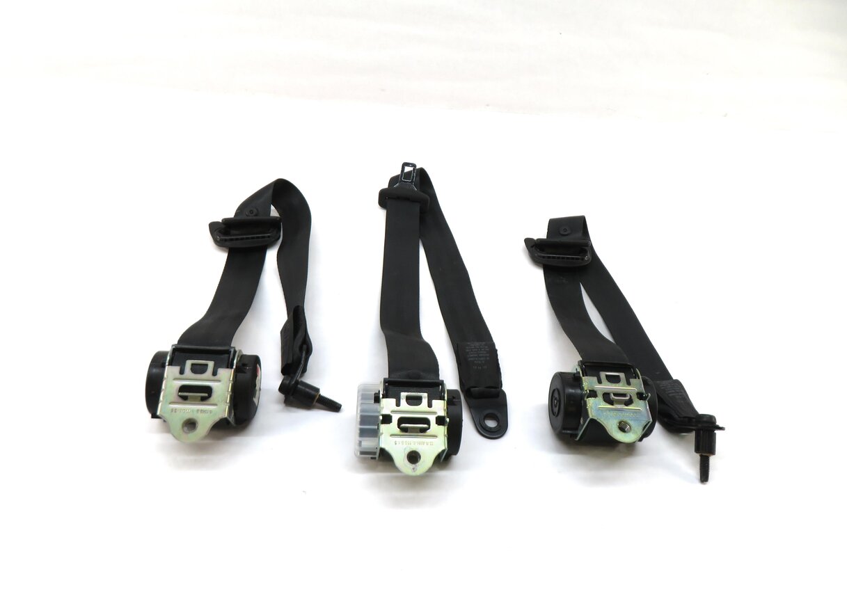 Thumbnail 3: 12 LAND ROVER LR4 REAR SECOND ROW LEFT RIHT CENTER SEATBELT RETRACTOR SET BLACK