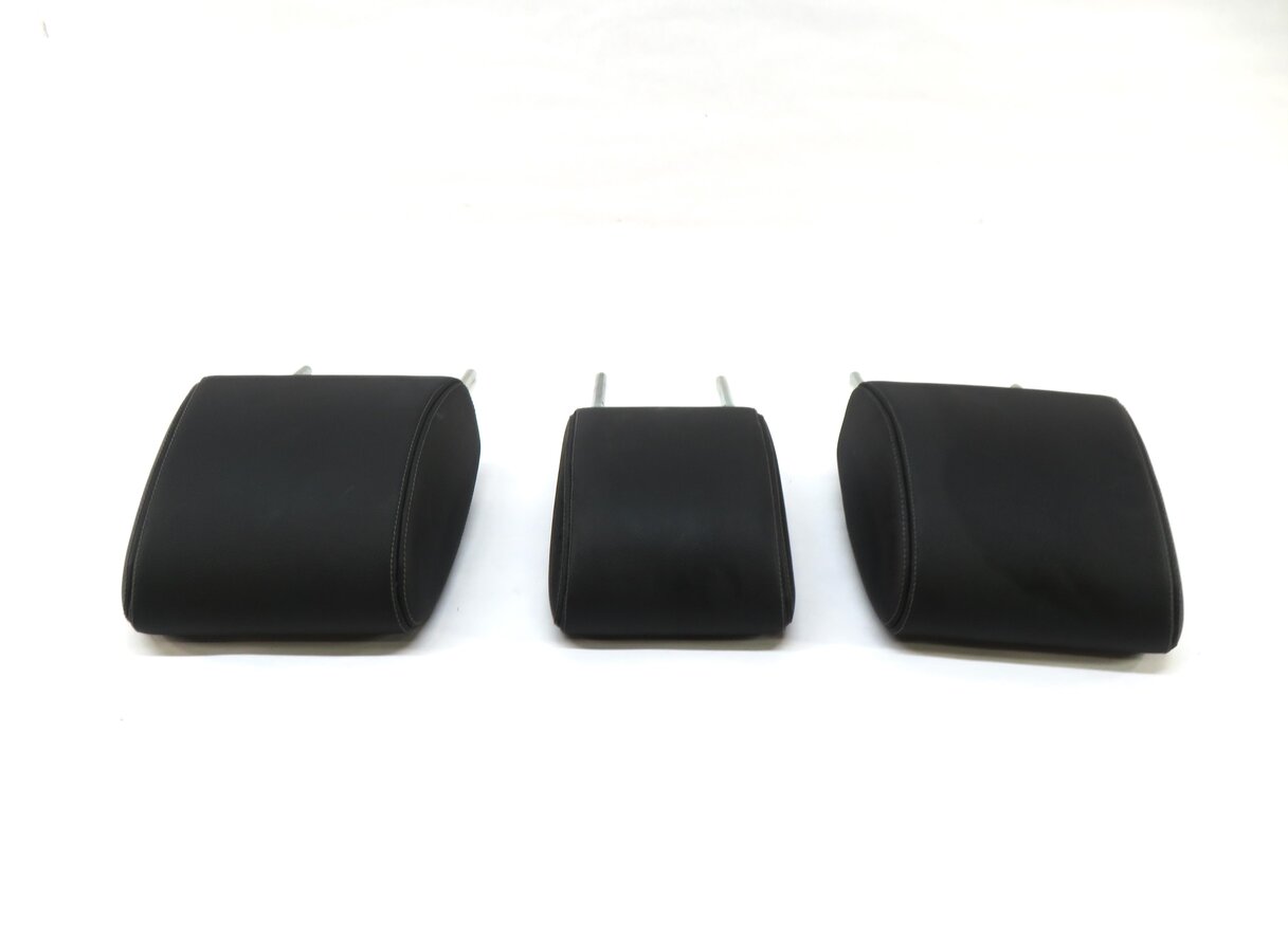Thumbnail 4: 12 LAND ROVER LR4 REAR SECOND ROW LEFT RIGHT CENTER HEADREST EBONY BLACK LEATHER