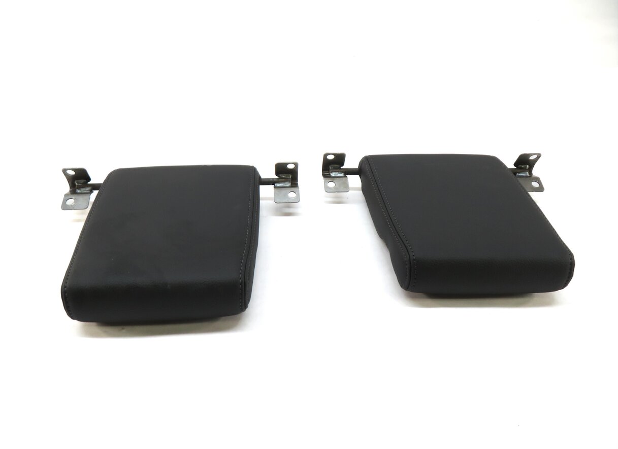 Thumbnail 2: 12 LAND ROVER LR4 REAR 3RD ROW LEFT RIGHT SEAT HEADREST SET EBONY BLACK LEATHER