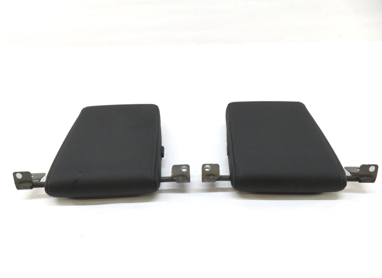 Thumbnail 3: 12 LAND ROVER LR4 REAR 3RD ROW LEFT RIGHT SEAT HEADREST SET EBONY BLACK LEATHER