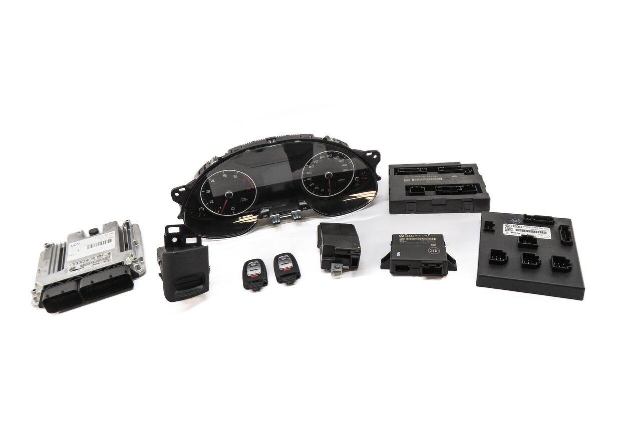 2013 AUDI A4 (B8 8K) 2.0L CPMA TURBO ENGINE ECM BCM IMMOBILIZER MODULE KEY SET