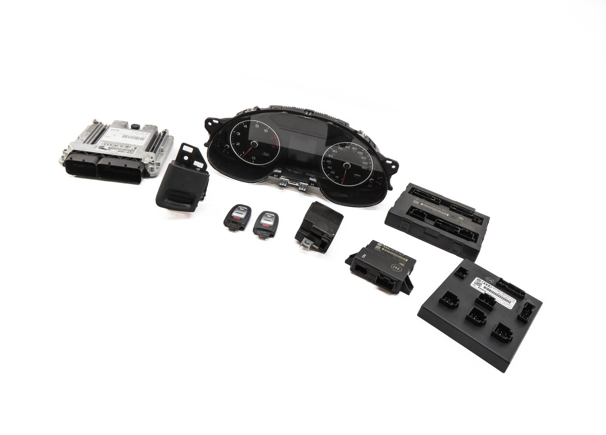 Thumbnail 12: 2013 AUDI A4 (B8 8K) 2.0L CPMA TURBO ENGINE ECM BCM IMMOBILIZER MODULE KEY SET