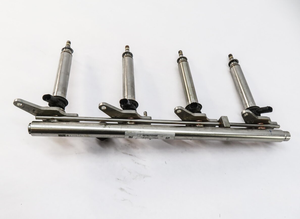 Thumbnail 4: 2014 MERCEDES GL450 (X166) 4.6L M278 V8 ENGINE FUEL INJECTOR SET w/ FUEL RAILS