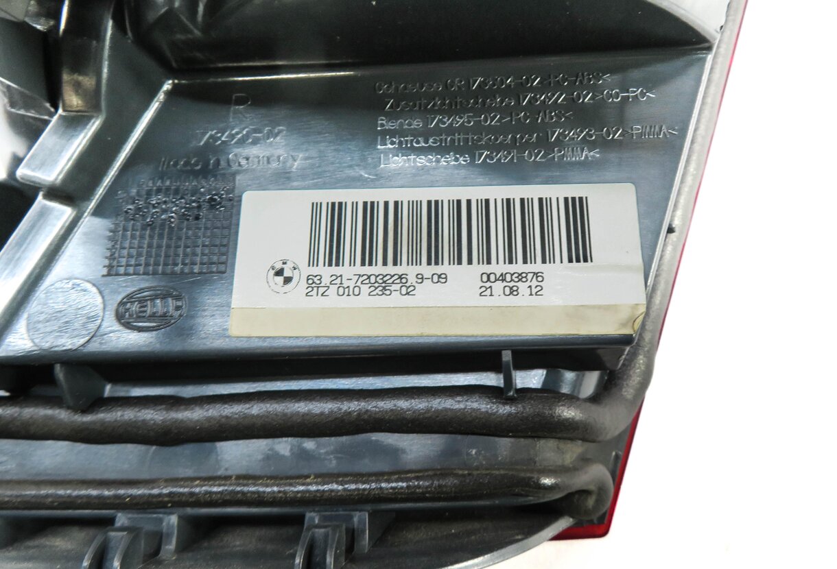 Thumbnail 6: 2011-2013 BMW 528i 535i 550i M5 (F10) RIGHT REAR TRUNK TAILLIGHT LIGHT LAMP