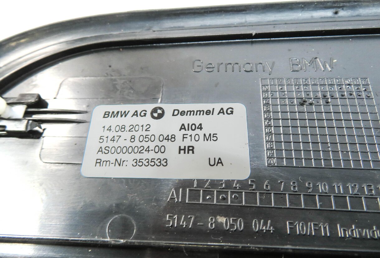Thumbnail 5: 2013 BMW M5 ///M (F10) FRONT & REAR DOOR SILL SCUFF PANEL TRIM SET