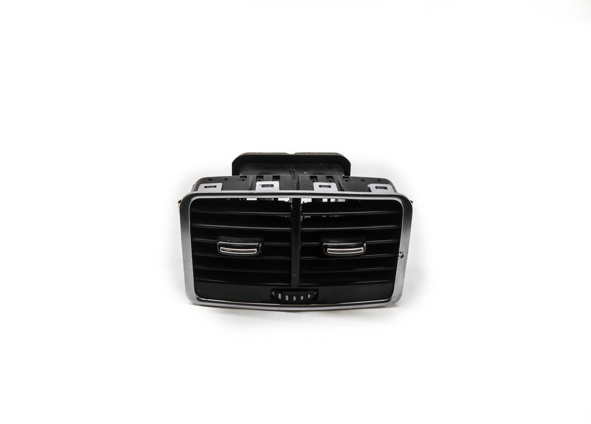 2010 AUDI A6 (C6) REAR CENTER CONSOLE A/C HEATER AIR VENT (BLACK & CHROME)