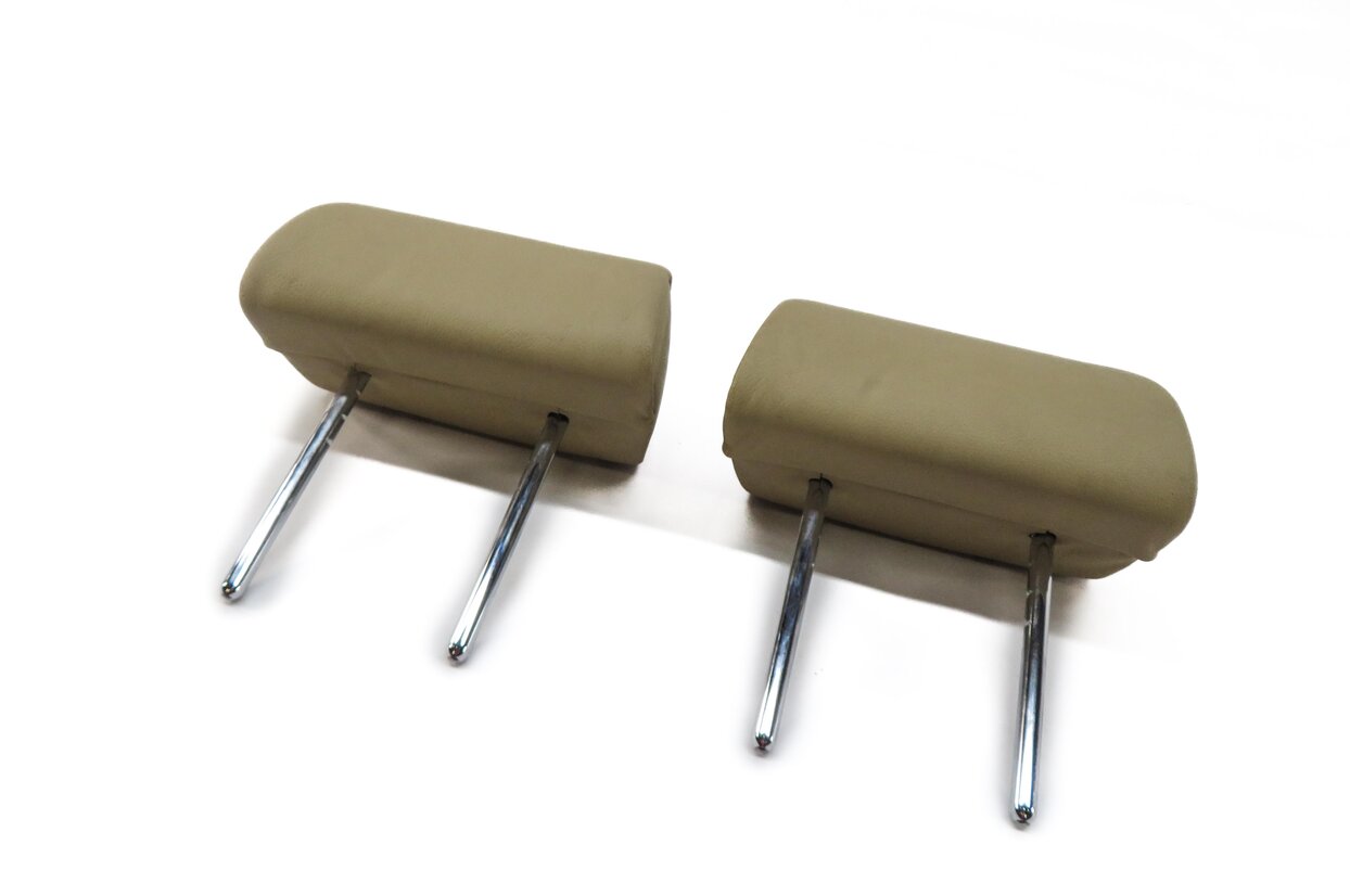 2012 BMW X5 (E70) LEFT & RIGHT REAR 2nd SECOND ROW SEAT HEADREST SET (BEIGE)