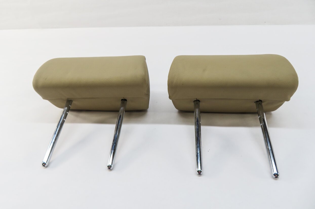 Thumbnail 2: 2012 BMW X5 (E70) LEFT & RIGHT REAR 2nd SECOND ROW SEAT HEADREST SET (BEIGE)