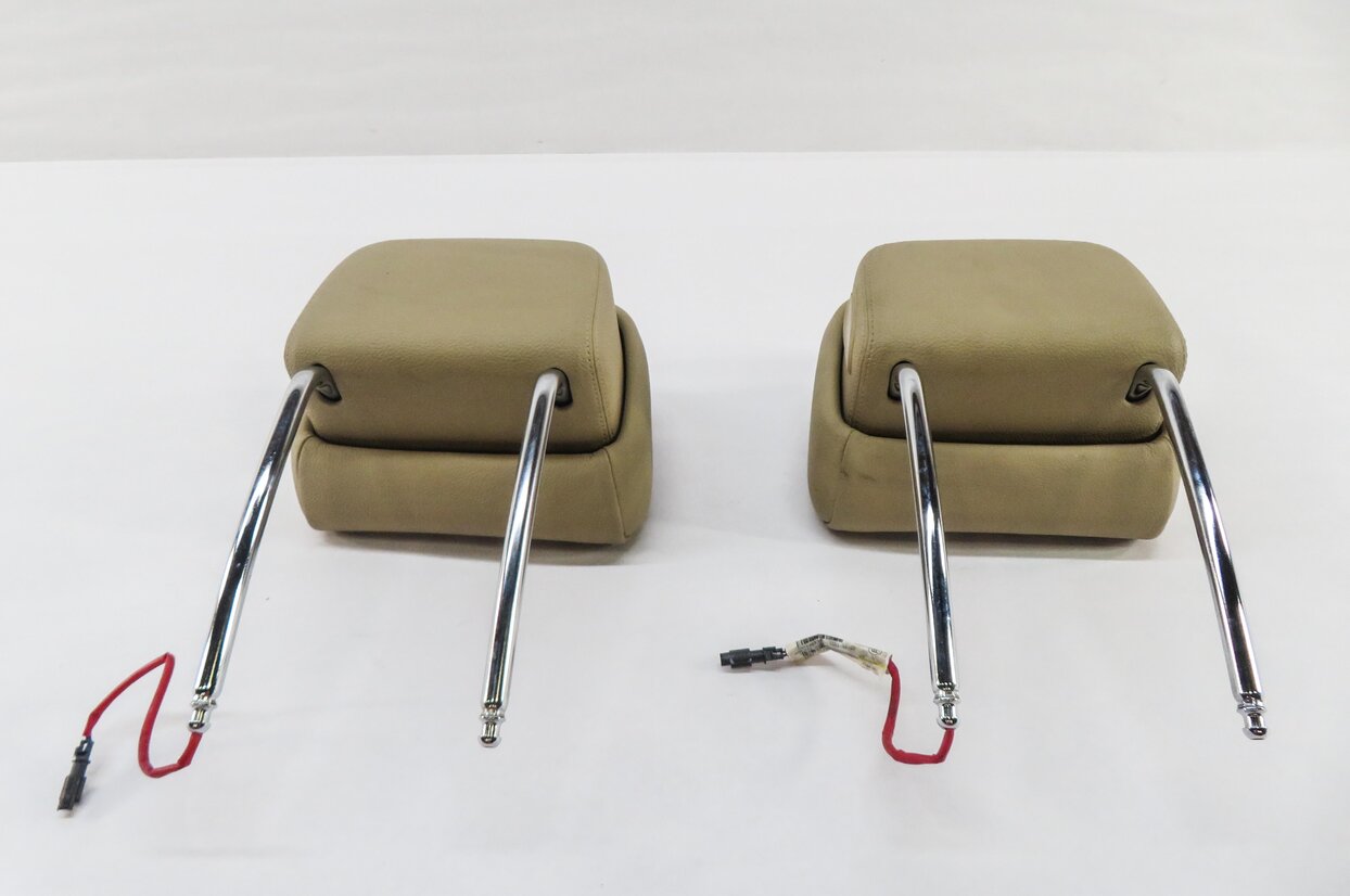 Thumbnail 5: 2012 BMW X5 (E70) FRONT LEFT & RIGHT SEAT HEADREST SET (BEIGE LEATHER)