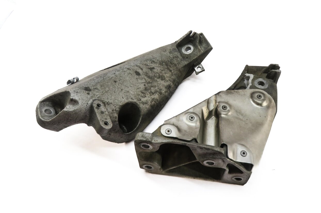 2012 BMW X5 (E70) 3.0L DIESEL ENGINE LEFT & RIGHT MOTOR MOUNT BRACKET SET-2
