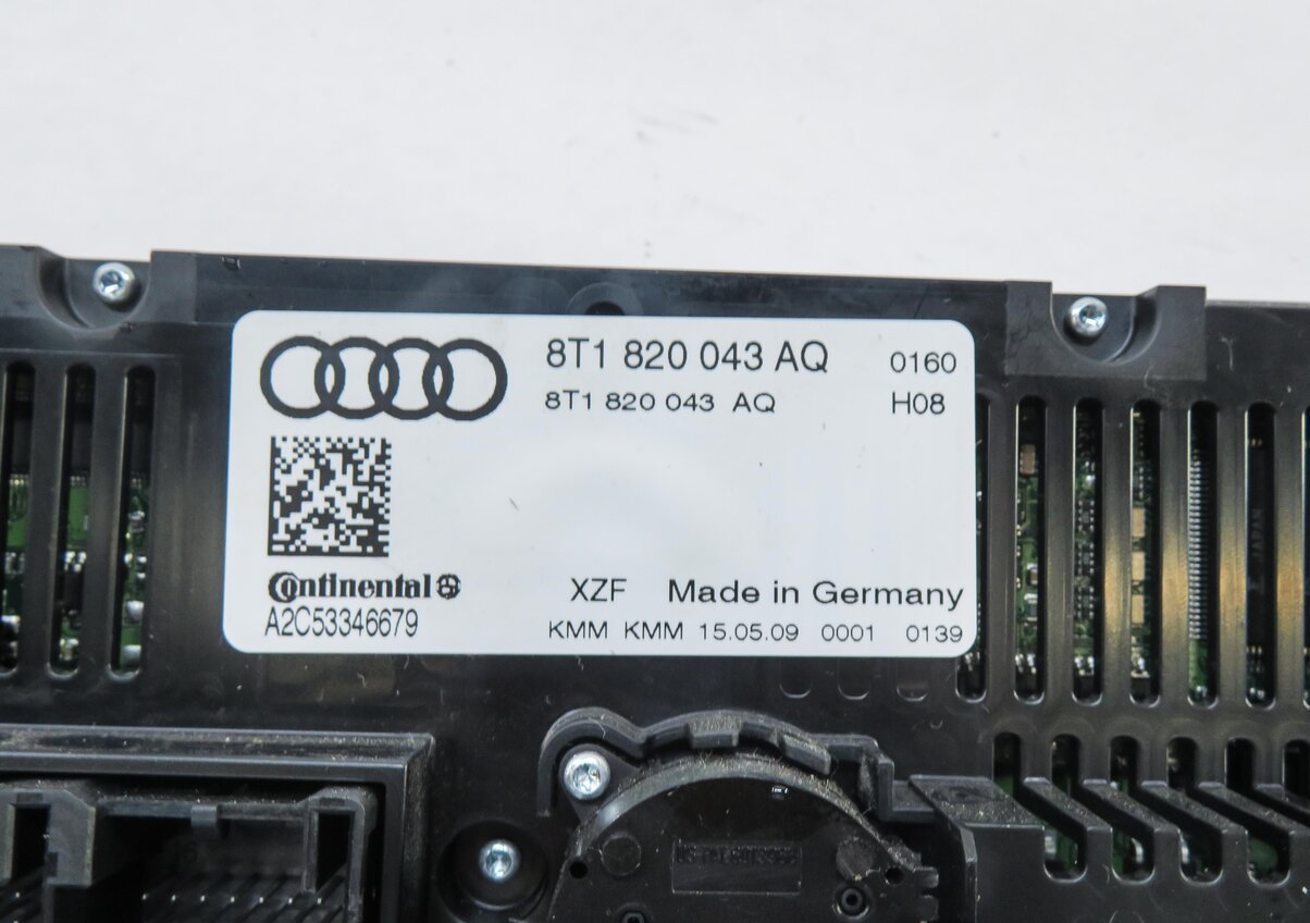 Thumbnail 6: 08-13 A4 S4 A5 S5 Q5 (B8 8K 8T 8R) HEATER A/C TEMPERATURE CLIMATE CONTROL PANEL