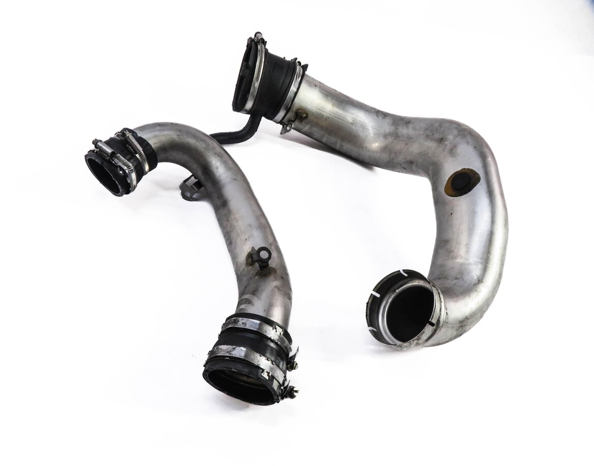 2014 MERCEDES GL450 (X166) 4.6L M278 ENGINE LEFT AIR INTAKE PIPE SET-2