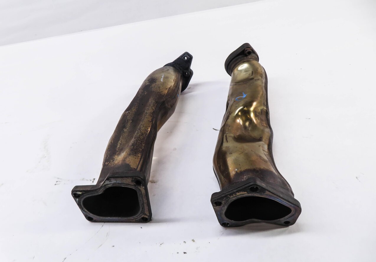 Thumbnail 2: 2014 MERCEDES GL450 (X166) 4.6L ENGINE TURBOCHARGER EXHAUST PIPE MANIFOLD SET