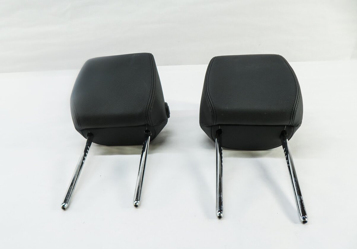 Thumbnail 2: 2014 BMW 335i (F30) FRONT LEFT & RIGHT SPORT SEAT HEADREST SET-2 (BLACK LEATHER)