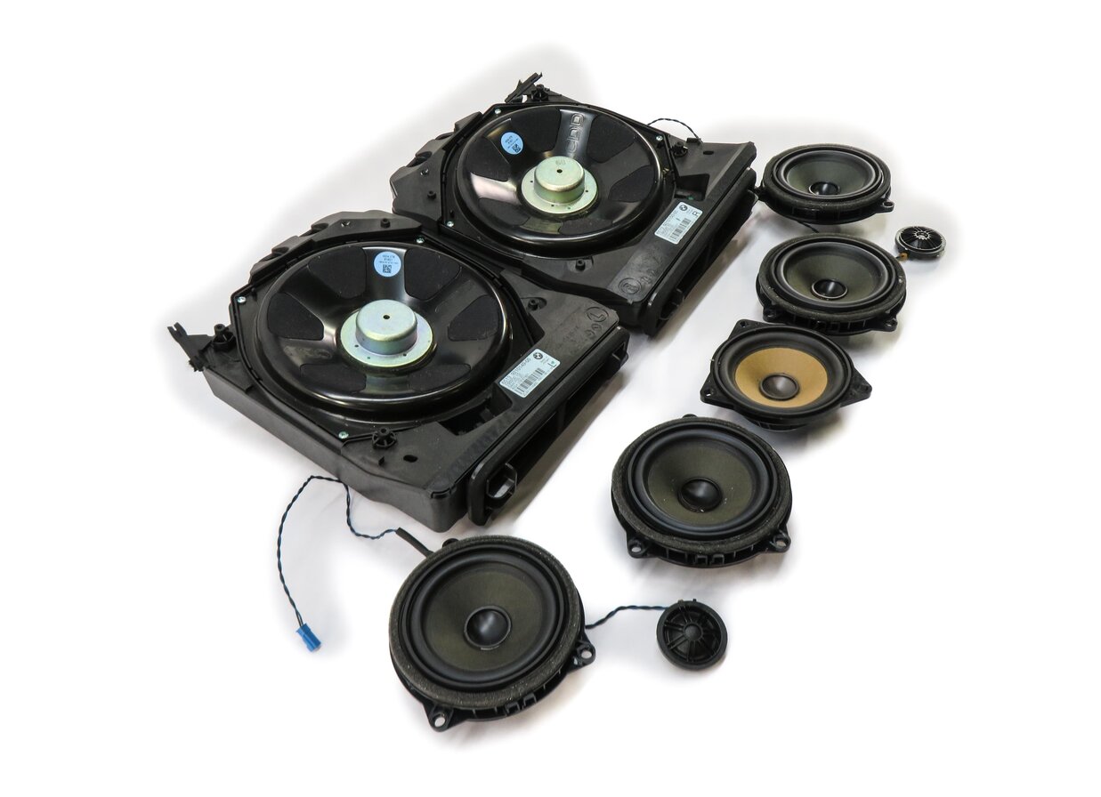 Thumbnail 2: 2013 BMW 328i (F30) RADIO STEREO AUDIO SUB SUBWOOFER TWEETER SPEAKER SET