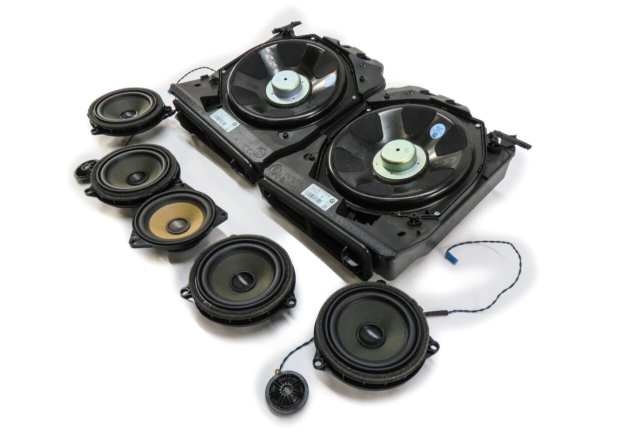 Thumbnail 3: 2013 BMW 328i (F30) RADIO STEREO AUDIO SUB SUBWOOFER TWEETER SPEAKER SET
