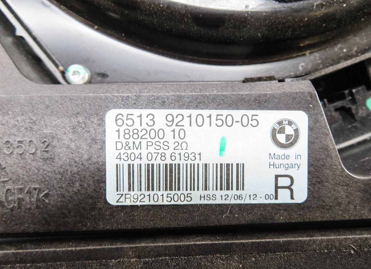 Thumbnail 8: 2013 BMW 328i (F30) RADIO STEREO AUDIO SUB SUBWOOFER TWEETER SPEAKER SET
