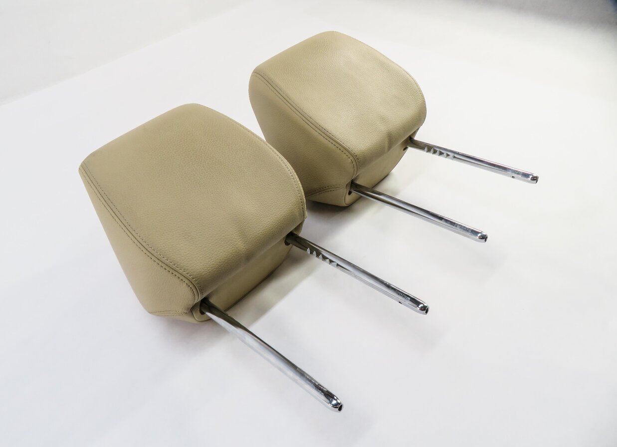 2013 BMW 328i (F30) FRONT LEFT & RIGHT SEAT HEADREST SET (DAKOTA BEIGE LEATHER)