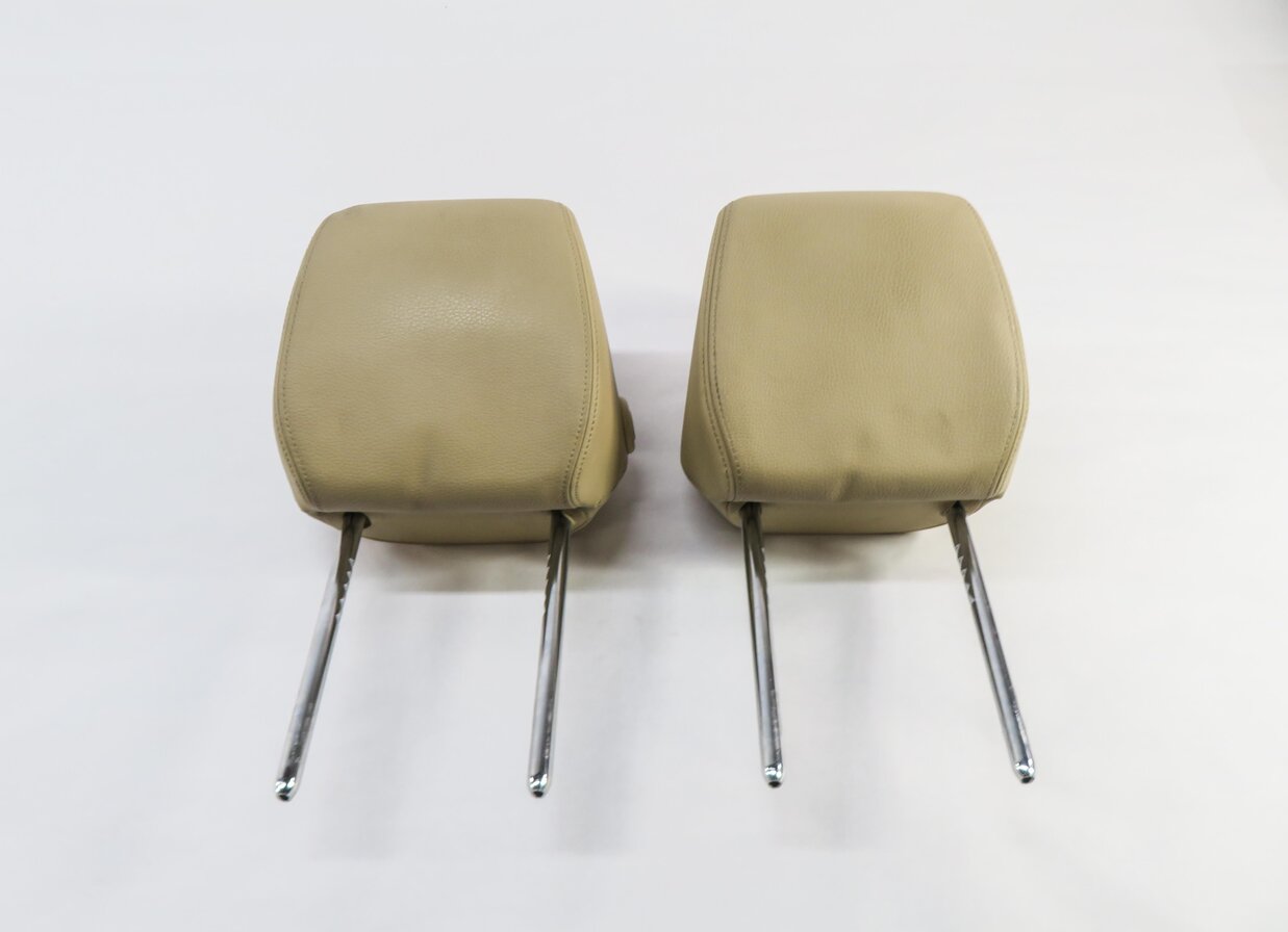 Thumbnail 3: 2013 BMW 328i (F30) FRONT LEFT & RIGHT SEAT HEADREST SET (DAKOTA BEIGE LEATHER)