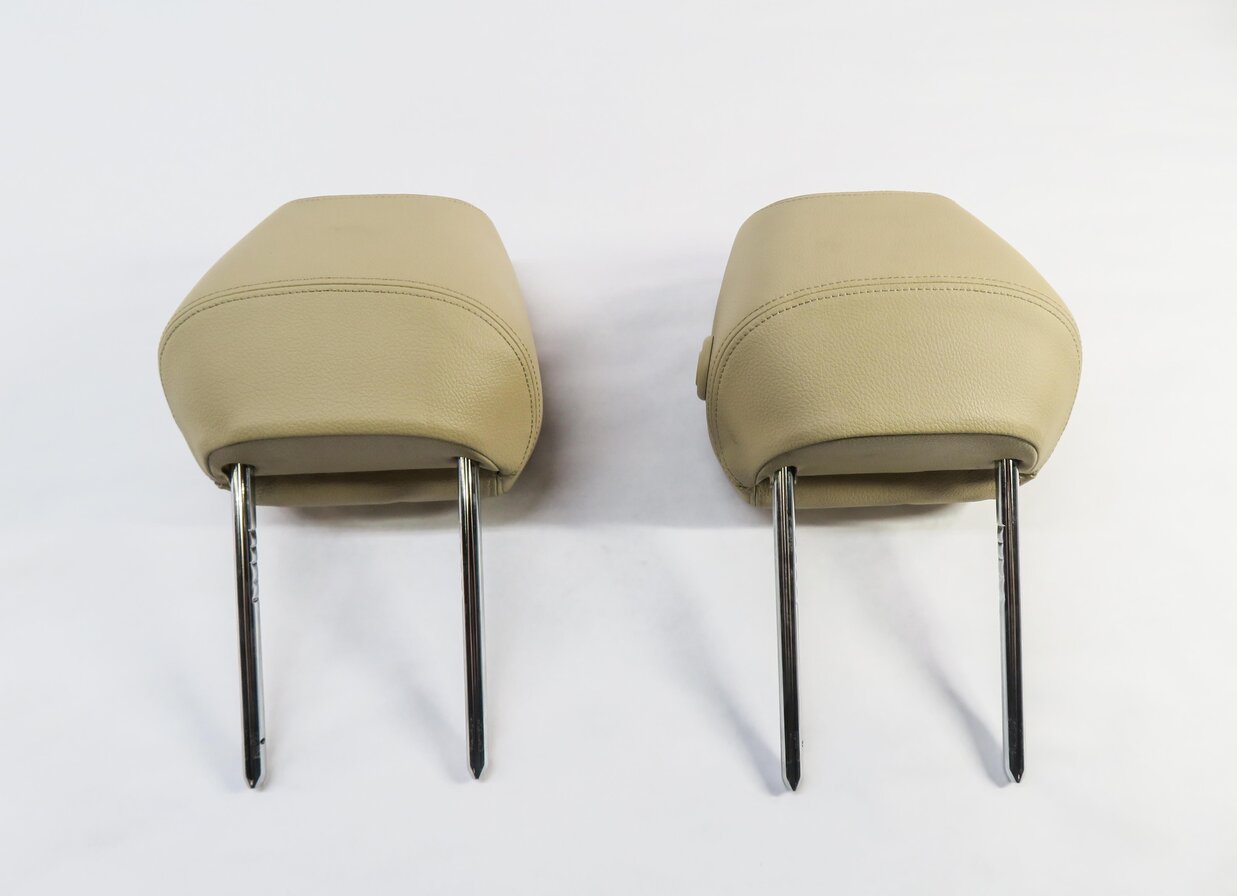 Thumbnail 4: 2013 BMW 328i (F30) FRONT LEFT & RIGHT SEAT HEADREST SET (DAKOTA BEIGE LEATHER)