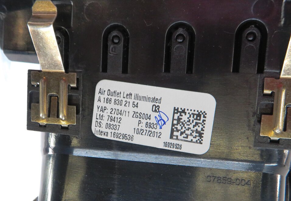 Thumbnail 5: 2013 MERCEDES ML350 (W166) LEFT FRONT DRIVER DASH HEATER A/C AIR VENT