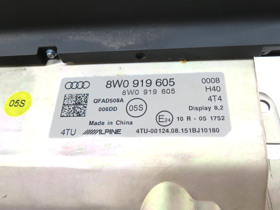 Thumbnail 7: 2017-2019 AUDI A4 A5 S5 (B9 8W 8W6) FRONT GPS NAVIGATION MEDIA DISPLAY SCREEN